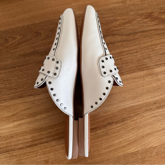 Coach Faye Loafer Slide Mule White Leather Women Size 8 G3831 - Picture 9 of 11